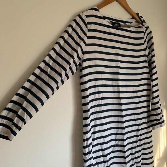 A.P.C Striped Shift Dress - Picture 8 of 8